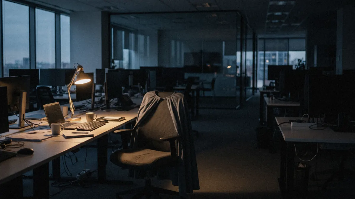 Un mantello da supereroe appoggiato su una sedia in un open space vuoto al tramonto, una sola lampada accesa: i neurodivergenti al lavoro tra mito dei superpoteri e manager da formare